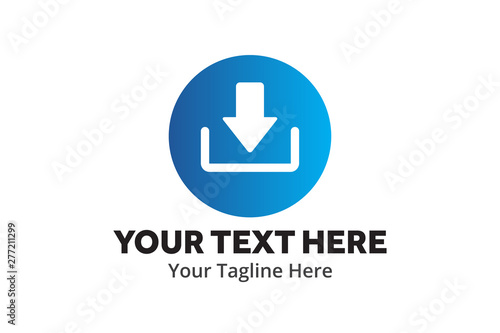 unique upload download simple logo creative design in flat style with color . download upload logo creative design for identity and apps