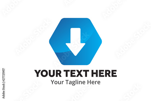 unique upload download simple logo creative design in flat style with color . download upload logo creative design for identity and apps