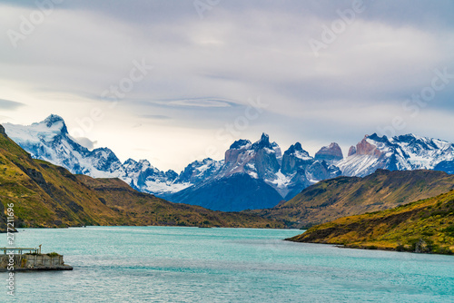Scenic landscape of Torres del Paine National Park in Chile