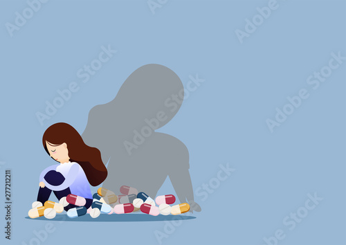 Woman Depressed Concept.