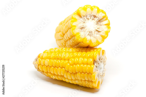 Sweet corn on white backgro...