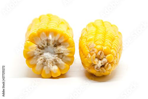 Sweet corn on white backgro...