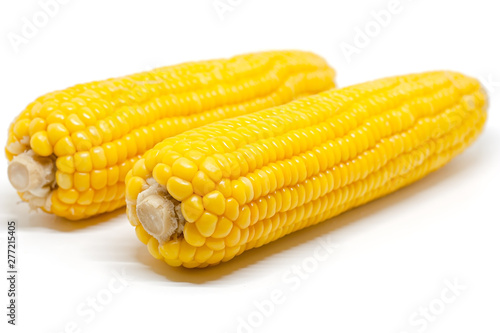 Sweet corn on white backgro...