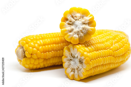 Sweet corn on white backgro...