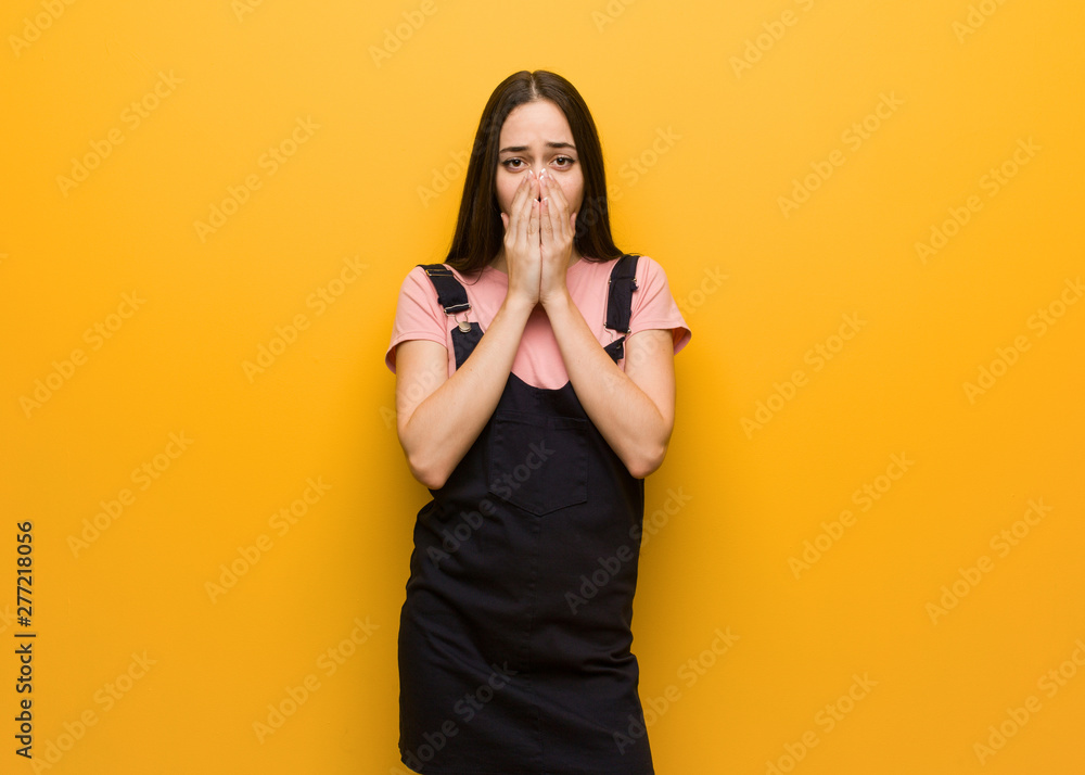 Young natural pretty girl very scared and afraid hidden Young natural pretty girl very scared and afraid hidden