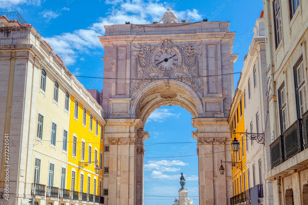 triumphal arch Arco da Rua Augusta in Lisbon