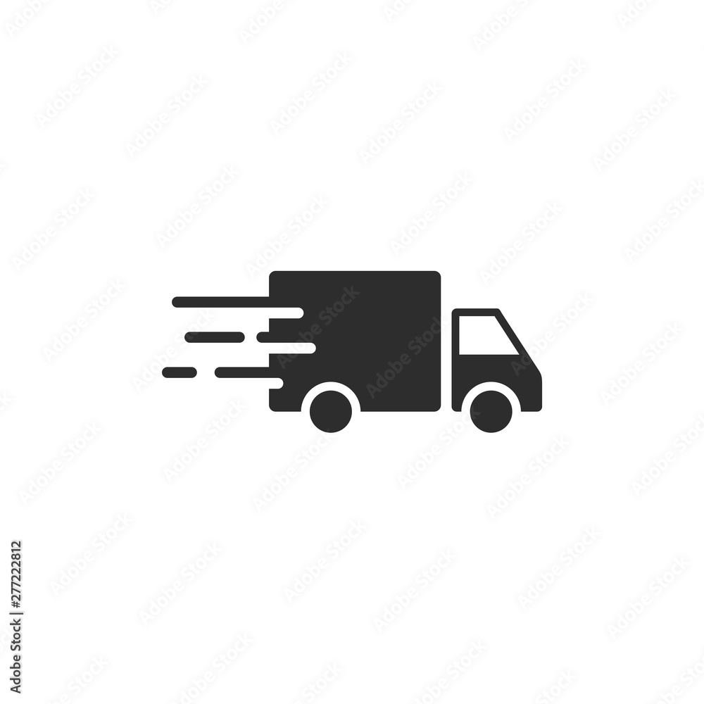 Truck Car icon template black color editable. Delivery Truck symbol vector sign isolated on white background. Simple logo vector illustration for graphic and web design.