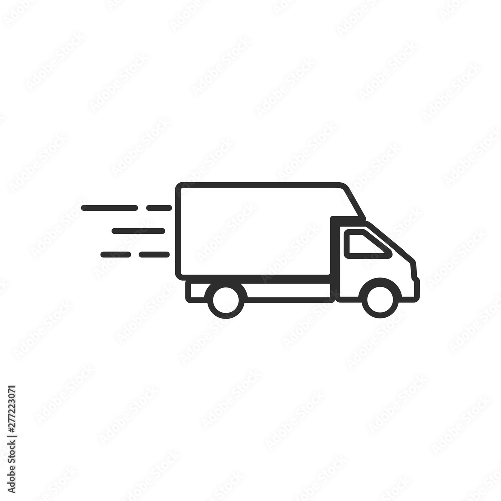 Truck Car icon template black color editable. Delivery Truck symbol vector sign isolated on white background. Simple logo vector illustration for graphic and web design.