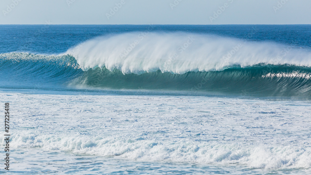 Ocean Blue Wave Wind Spray Hollow Crashing Water Ocean Blue Wave Wind Spray Hollow Crashing Water