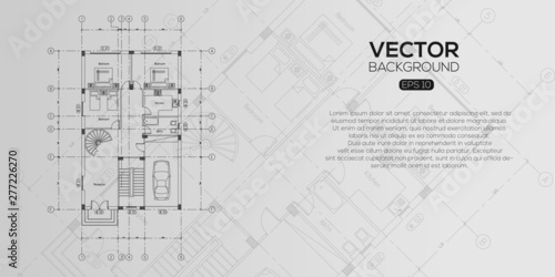 Detailed architectural plan , Architectural background , architectural plan vector 