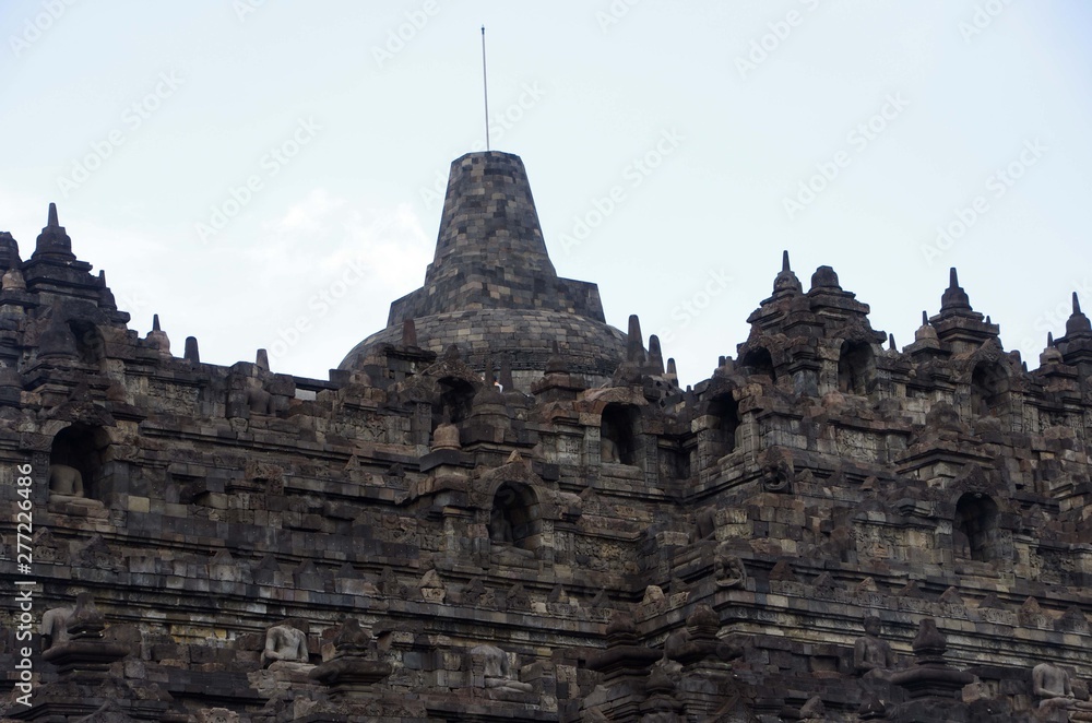 The Borobudur temple near Yogyakarta on the Java island in Indonesia