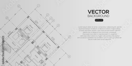 Detailed architectural plan , Architectural background , architectural plan vector 