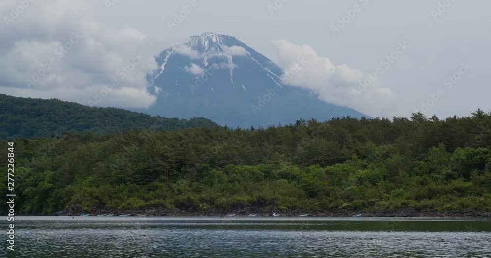Timelapse of Saiko Lake with mountain Fuji Timelapse of Saiko Lake with mountain Fuji