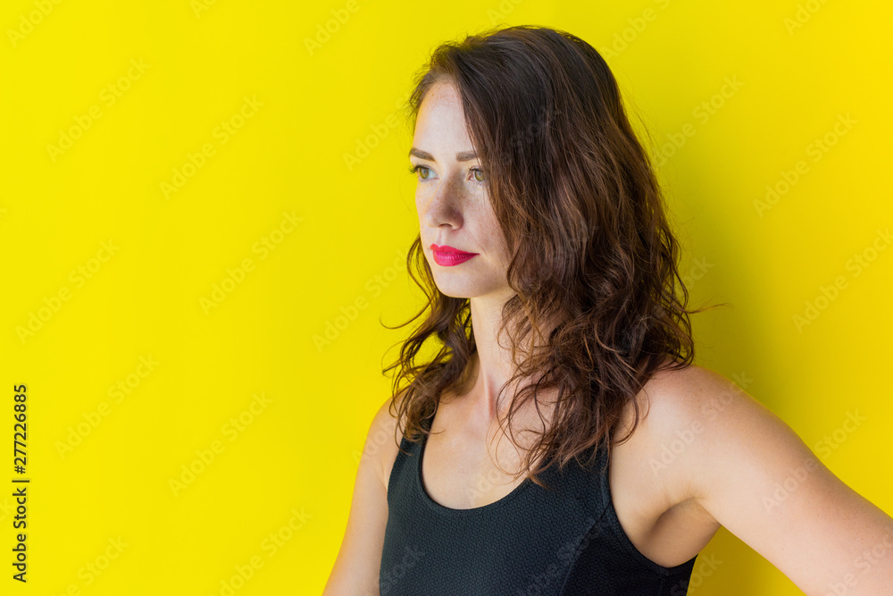 Young woman in black gress mourns. Human emotions Young woman in black gress mourns. Human emotions