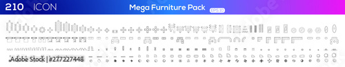 Furniture icon set .Vector illustration.