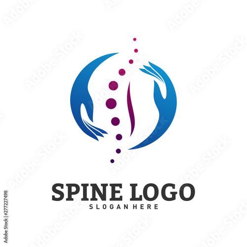 Spine Care logo design concept vector. Chiropractic logo template. Medical Spine Logo vector
