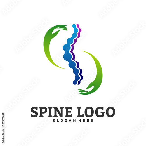 Spine Care logo design concept vector. Chiropractic logo template. Medical Spine Logo vector