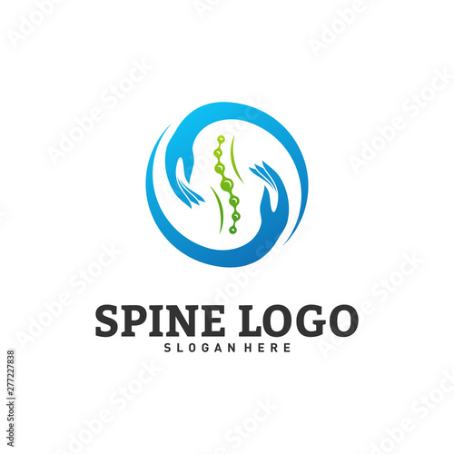 Spine Care logo design concept vector. Chiropractic logo template. Medical Spine Logo vector