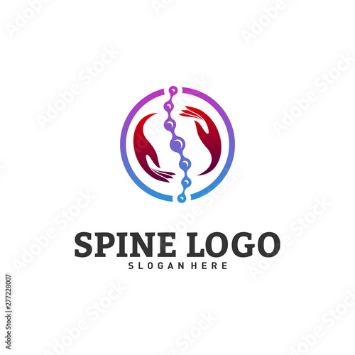 Spine Care logo design concept vector. Chiropractic logo template. Medical Spine Logo vector