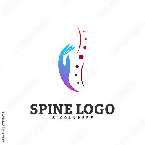 Spine Care logo design concept vector. Chiropractic logo template. Medical Spine Logo vector
