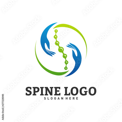 Spine Care logo design concept vector. Chiropractic logo template. Medical Spine Logo vector