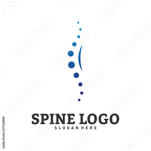 Spine logo design concept vector. Chiropractic logo template. Medical Spine Logo vector