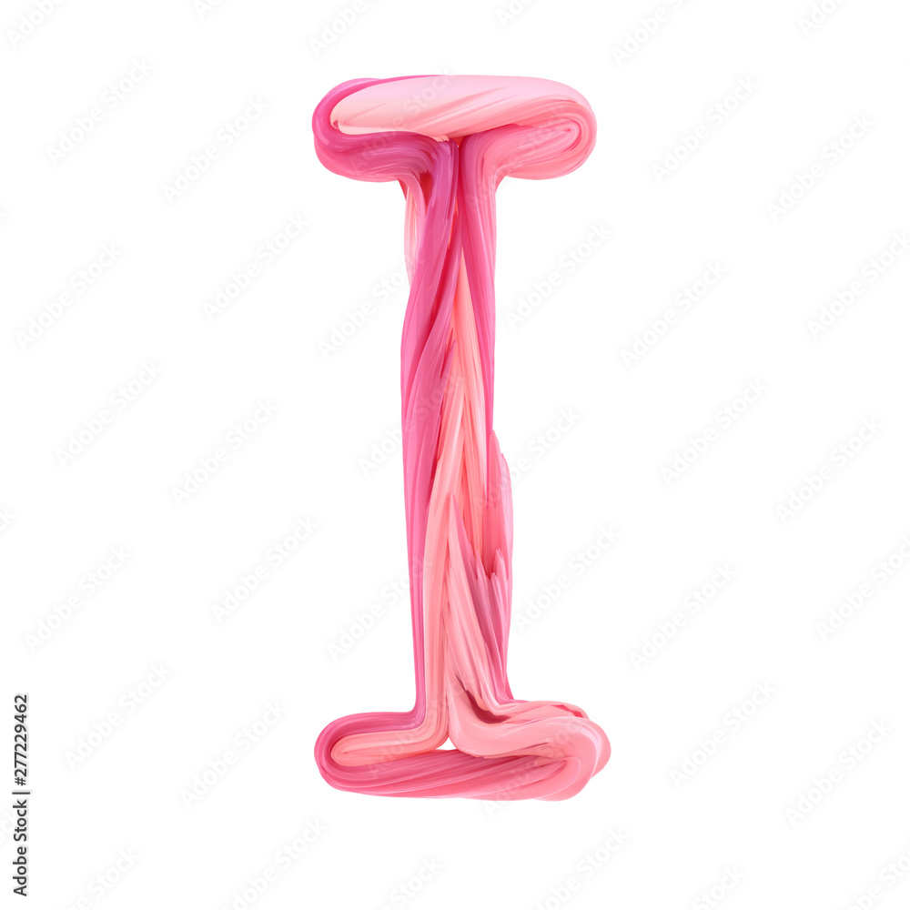 Alphabet candy twisted style art and illustration letter I. 3D Alphabet candy twisted style art and illustration letter I. 3D