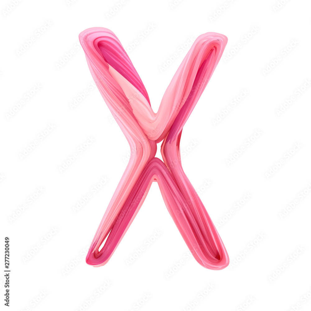Alphabet candy twisted style art and illustration letter X. 3D Alphabet candy twisted style art and illustration letter X. 3D