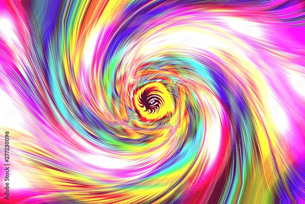 Obraz premium abstract fractal background, wallpaper with a curved digital colorful spiral
