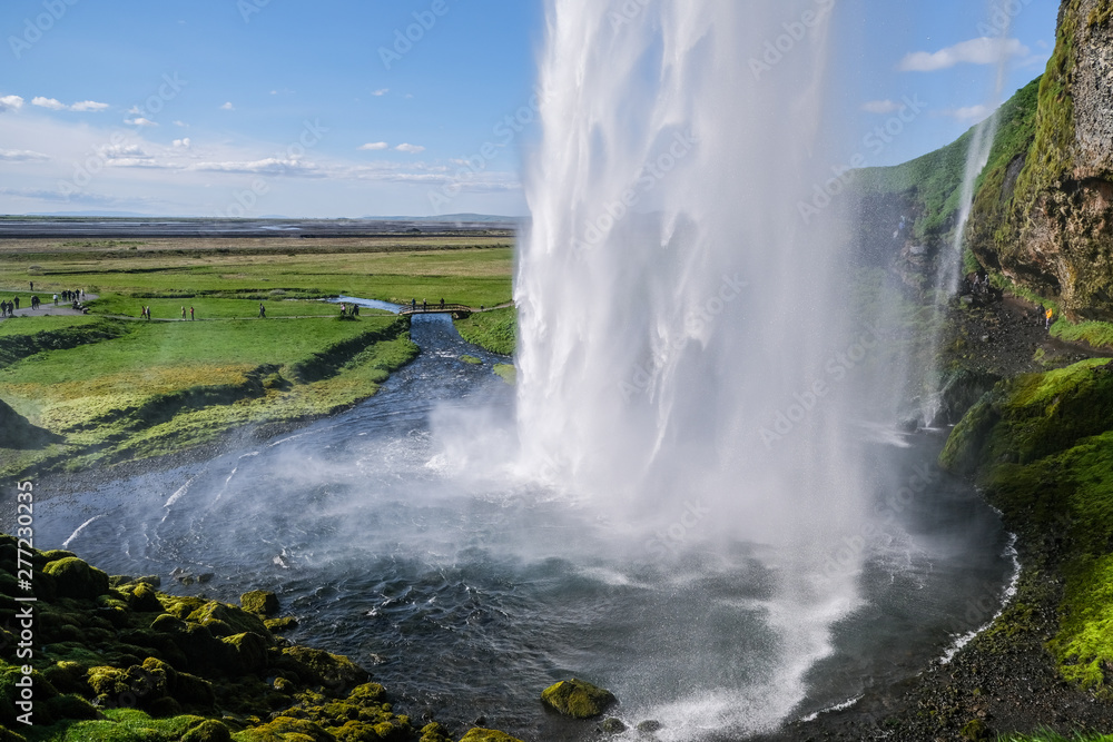 Behind Waterfall Iceland seljalandsfoss Behind Waterfall Iceland seljalandsfoss