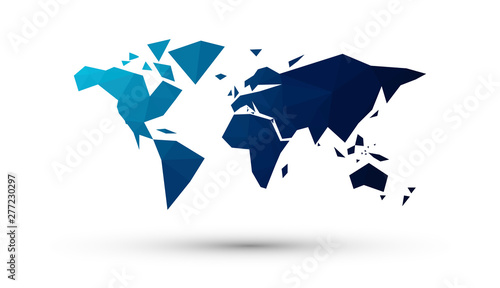 mondo, poligoni, informatica, mappa, pianeta