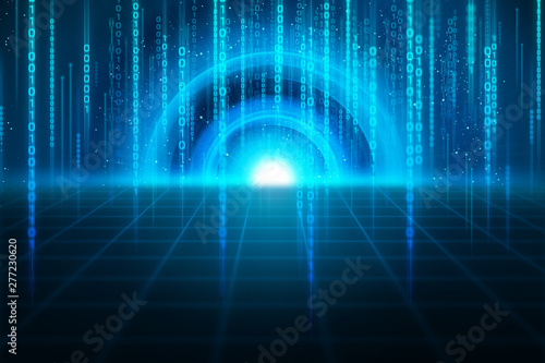 digital hacker and security  tech particle grid abstract wave futuristic network background illustration  system ai deep learning  robotic system  server online science