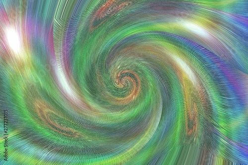 streszczenie fraktalna tło, tapeta z zakrzywioną cyfrową kolorową spiralą