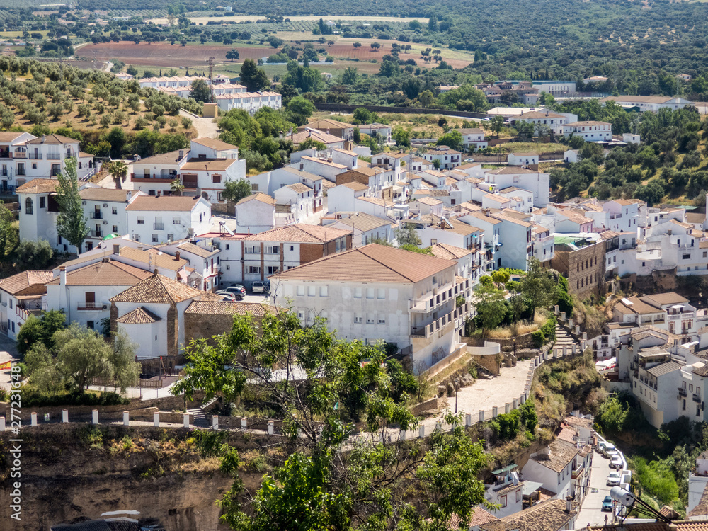 Top view of Olvera village, one of the beautiful white villages of Andalusia, Spain