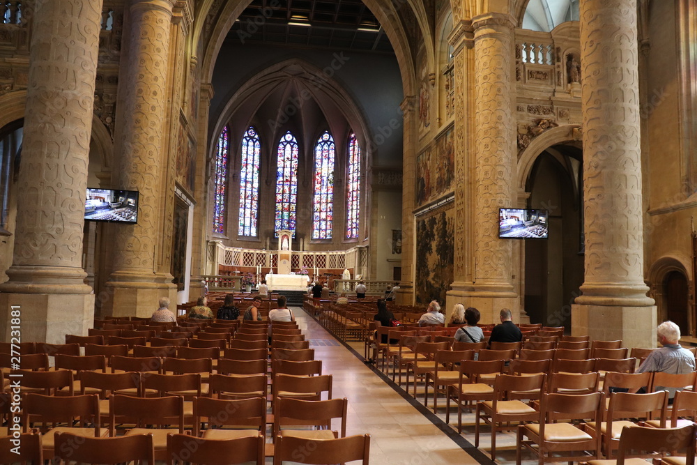 Cathédrale Notre Dame contruite au 17 ème siècle dans la ville de Luxembourg,
