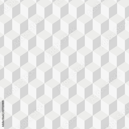 3D Fototapete Schwarze - Fototapete Grayscale 3d Cubes minimal, repeatable pattern simple seamless, spatial geometry, vector graphics