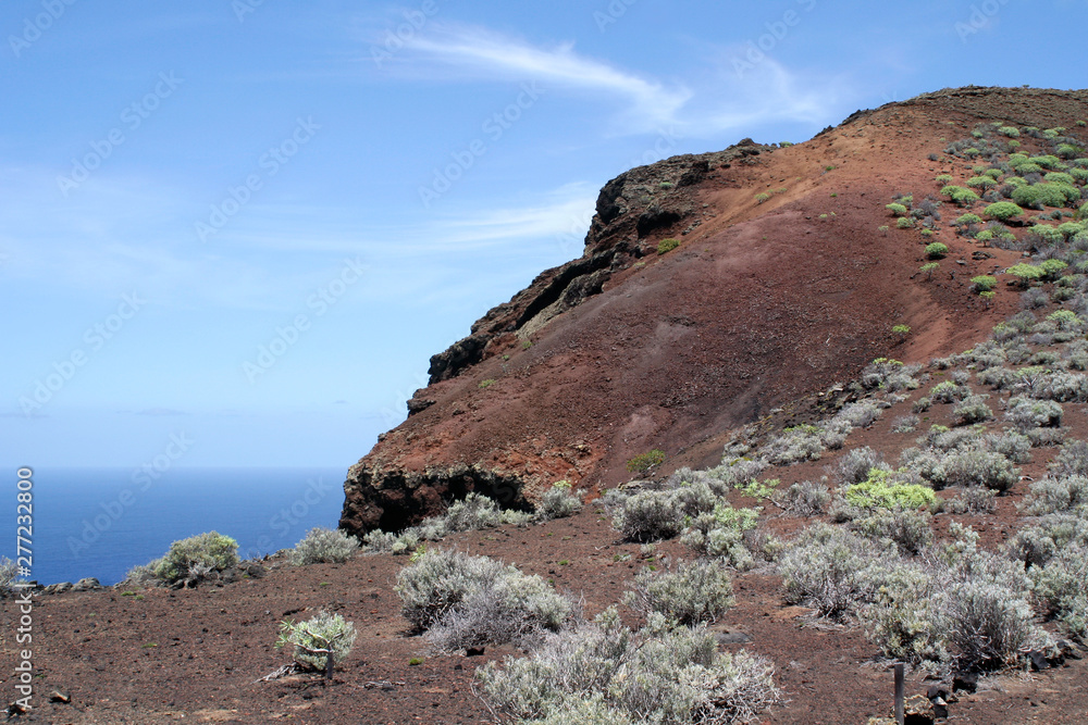 on top of a volcan with seaview, el Hierro