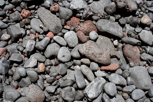 stones of lava at the beach of verodal, el Hierro