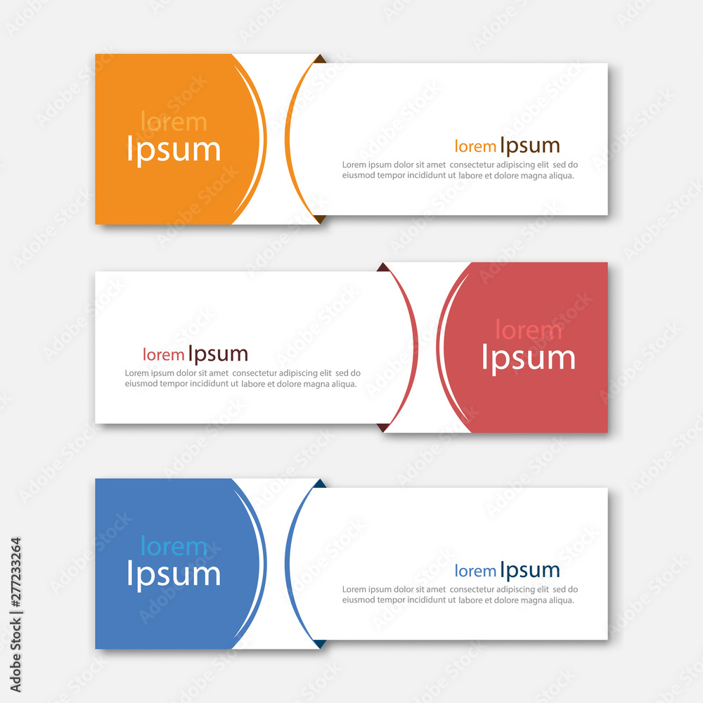 Set of abstract design banner template. Set of abstract design banner template.