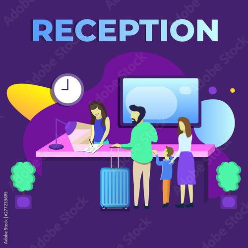 Apartment reservation service metaphor scene.