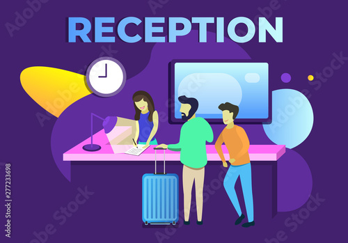 Apartment reservation service metaphor scene.
