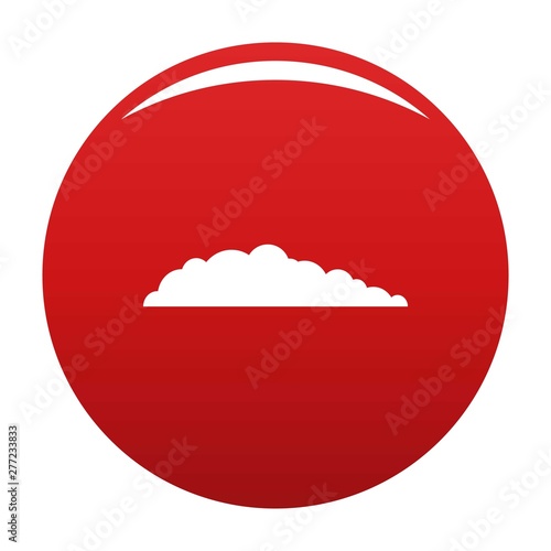 Meteorology icon. Simple illustration of meteorology vector icon for any design red