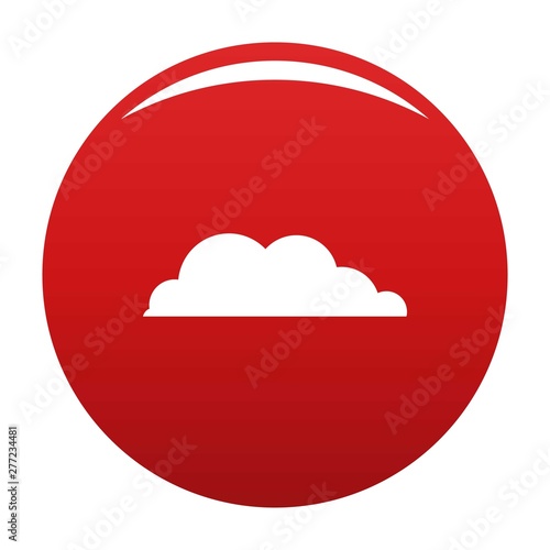Rain cloud icon. Simple illustration of rain cloud vector icon for any design red