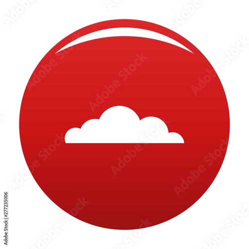 Cumulus cloud icon. Simple illustration of cumulus cloud vector icon for any design red