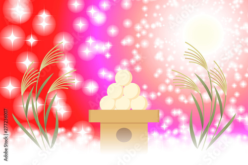 #Background #wallpaper #Vector #Illustration #design #image #Japan #china #Asia #free_size #背景 #壁紙 #ベクター #イラスト #デザイン #無料 #無料素材 #バックグラウンド #フリー素材 #イメージ #和風素材 #日本 お月見,十五夜,秋,満月,すすき,月夜,中秋の名月,かぐや姫,竹取物語