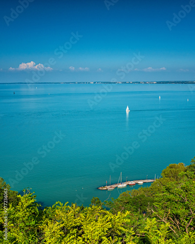 Sailboats on lake Balaton i...