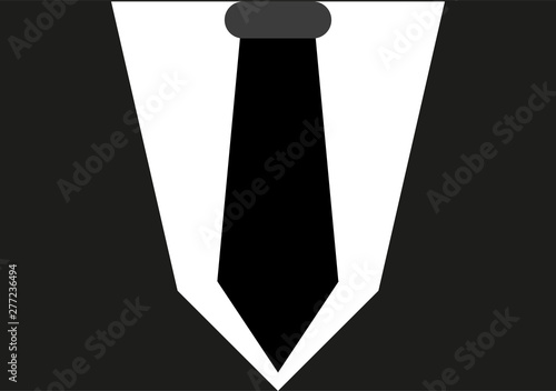 Fondo de traje negro con corbata.