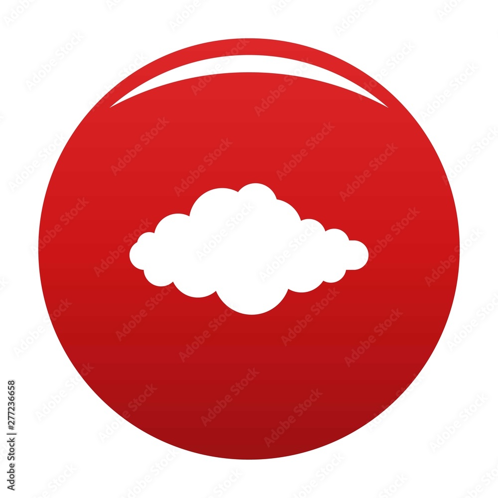 Upper cloud icon. Simple illustration of upper cloud vector icon for any design red Upper cloud icon. Simple illustration of upper cloud vector icon for any design red