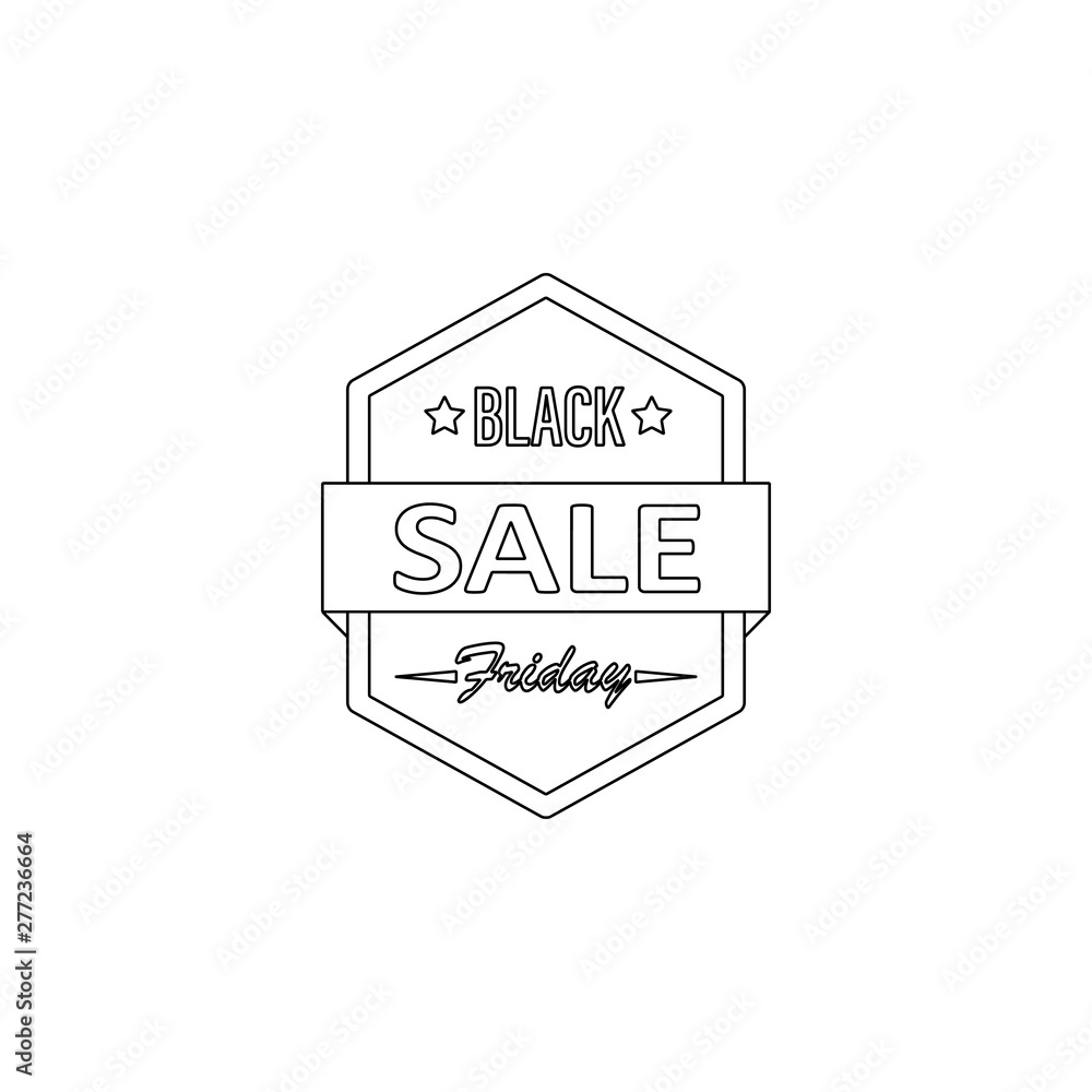 Obraz premium Black Friday Sale Abstract icon. Element of black friday for mobile concept and web apps icon. Outline, thin line icon for website design and development, app development