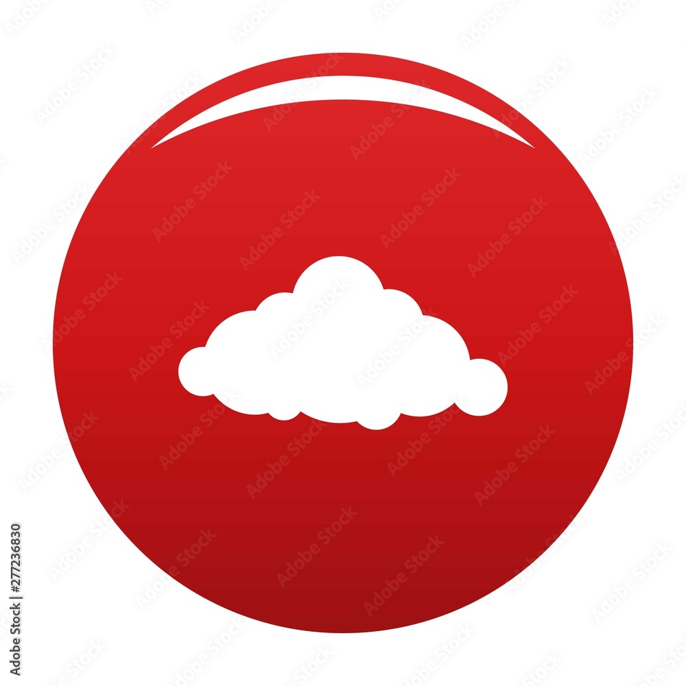Fixed cloud icon. Simple illustration of fixed cloud vector icon for any design red Fixed cloud icon. Simple illustration of fixed cloud vector icon for any design red